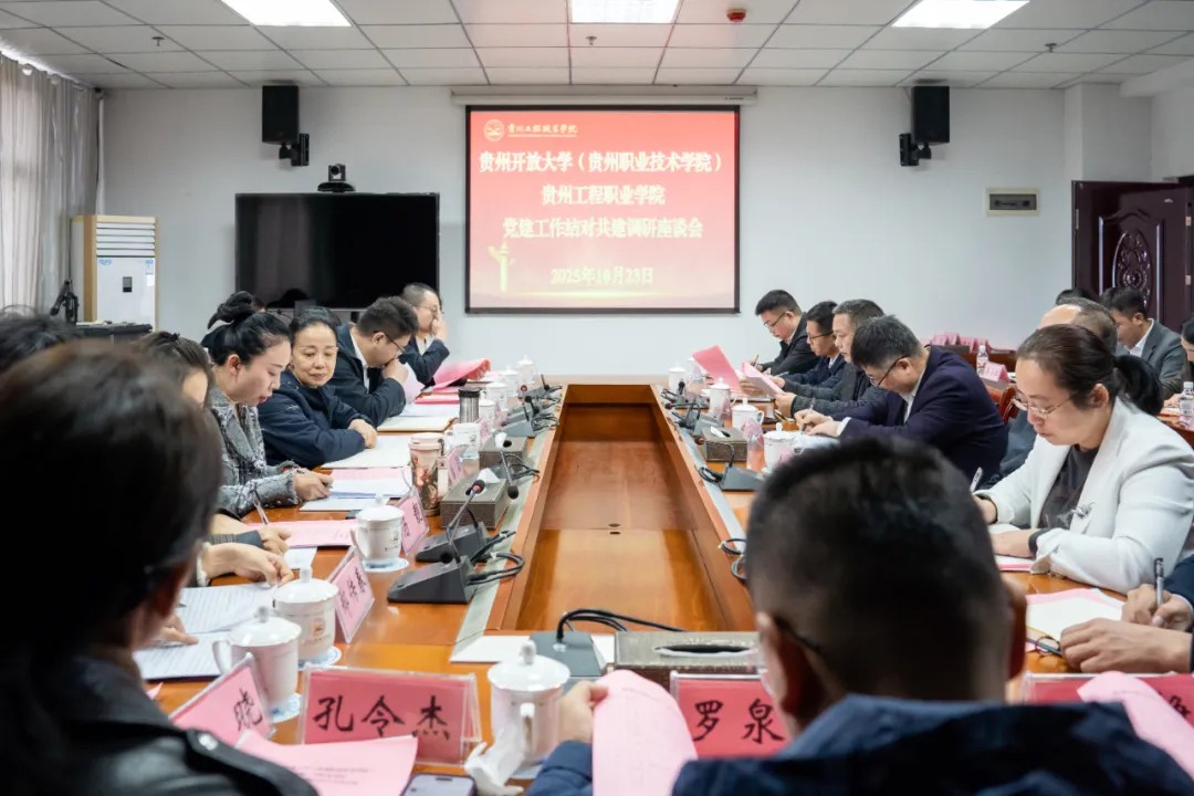 贵州开放大学（贵州职业技术学院）与男阳茎进女阳道视频大全开展党建工作结对共建调研座谈(图2)